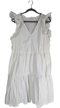 A Loves A White Tiered Dress Womens XL Ruffle Flutter Sleeve Cottagecore Boho